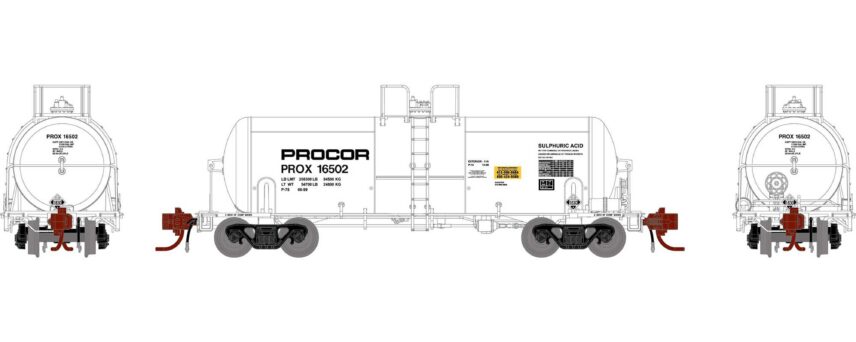 Athearn 15322  13,600-Gallon Acid Tank, PROX, White #16522