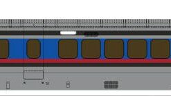 Rapido Trains 203102  UAC TurboTrain Additional Coach: Penn Central/DOT