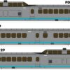 Rapido Trains 203501  UAC TurboTrain 3-Car Set, UAC/DOT  #ETU-2 (DC/DCC/Sound)