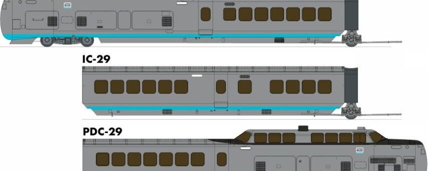 Rapido Trains 203501  UAC TurboTrain 3-Car Set, UAC/DOT  #ETU-2 (DC/DCC/Sound)