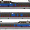 Rapido Trains 203502  HO UAC TurboTrain 3-Car Set, Penn Central/DOT  #50-70-51 (DC/DCC/Sound)