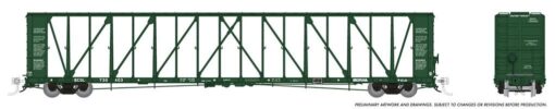 Rapido Trains 174001-5  HO NSC 73' Centerbeam Flatcar, BC Rail #730471