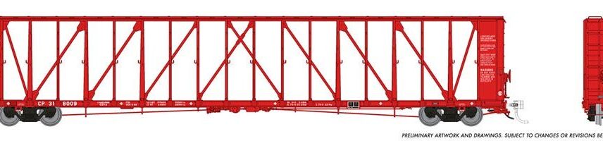 Rapido Trains 562004-4  N NSC 73' Centerbeam Flatcar, CP Rail #318086