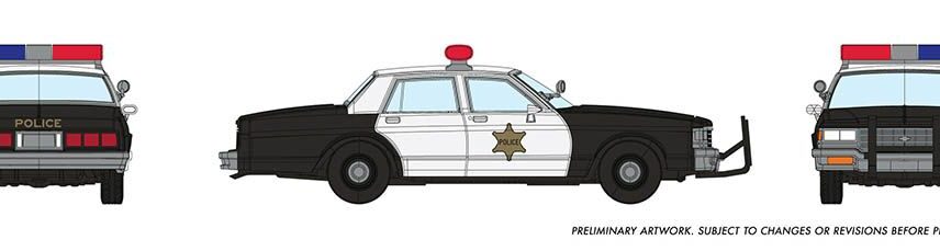Rapido Trains 800010  Chevrolet Impala Sedan: Police (Black)