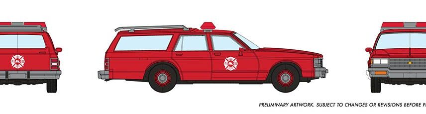 Rapido Trains 800011  Chevrolet Impala Wagon: Fire Chief