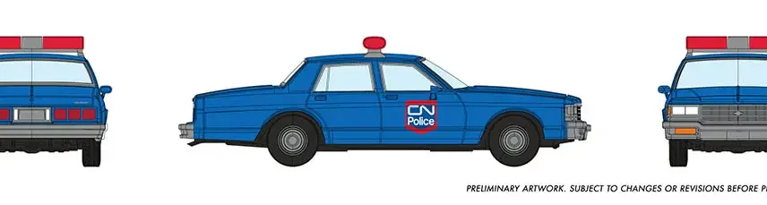 Rapido Trains 800013  Chevrolet Impala Sedan: CN Police