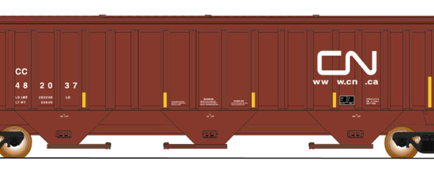 InterMountain Railway 453114-04  4750 Cu. Ft. 3-Bay Covered Hopper, CN / Chicago Central & Pacific #481944