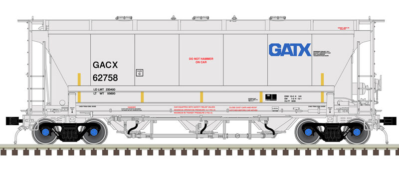 Atlas 50006220  3230 Covered Hopper, GATX #62758