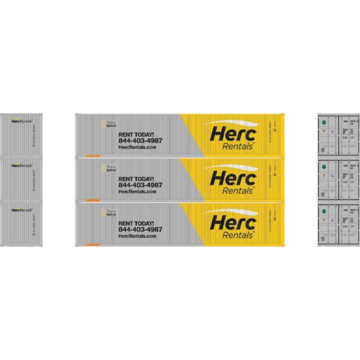 Athearn 16391  HO 40' Low Cube Container, EASU #1 (3 Pack)