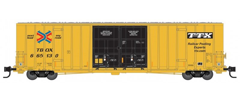 Micro Trains 12352011   60' Rib Side, Double Plug Door High-Cube, TTX #665130