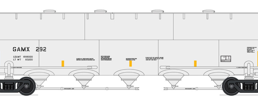 InterMountain Railway 48913-01  Procor Pressure Flow Hoppers, Arrendadora Nacional de Carros de Ferrocarrial #292