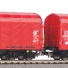 Piko 58257   2-pcs Sliding Tarp Wagon w/graffiti, NS