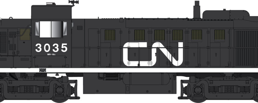 Bowser 25256  Alco RS-3, CN - Black Wet Noodle #3040 (DCC/Sound)