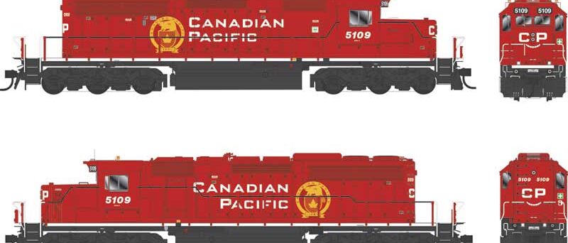 Bowser 25305  SD40-3, CP  (Two Operating Beacons on the Roof) #5109