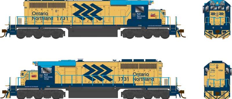 Bowser 25333  SD40-2, Ontario Northland #1731