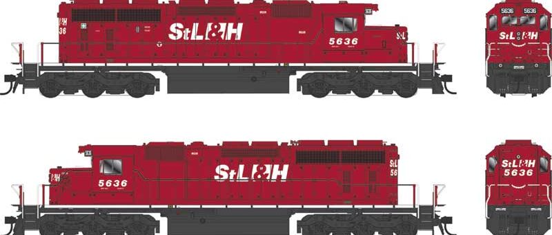 Bowser 25343  SD40-2, STL&H #5636 (DCC/Sound)
