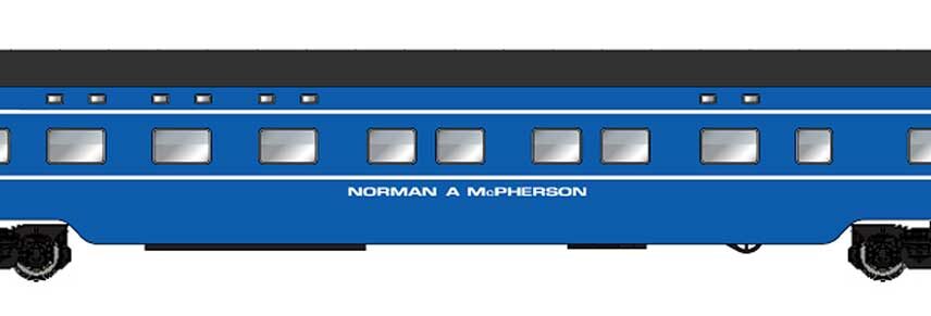InterMountain Railway CCS6818-01  Centralia Car Shops Pullman Standard 4-4-2 Sleeper, BC Rail #301