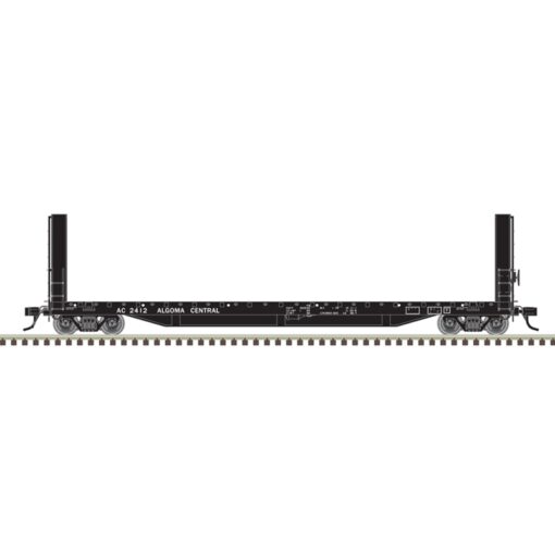 Atlas 20007088  51'6"Bulkhead Flatcar, Algoma Central #2412