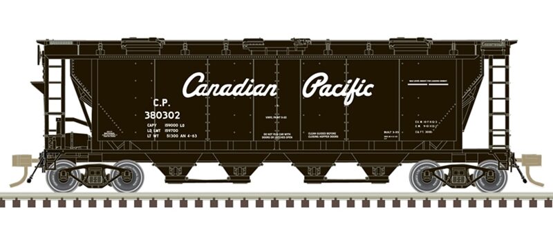 Atlas 20007159  Slab Side Covered Hopper, Canadian Pacific - Script #380302