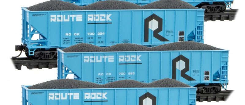 Micro Trains 99300191    4-pk 100-ton, 3-Bay open hopper, Rock Island #700118, 700324, 700665, 701237