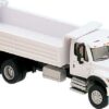 Walthers SceneMaster 11660  International 7600 3-Axle Heavy-Duty Dump Truck, White, Railroad Maintenance-of-Way Logo