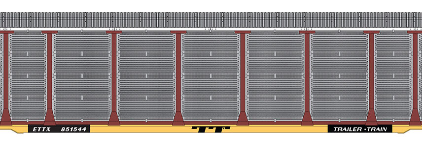 InterMountain Railway 482103-01  Tri-Level Auto Rack, Missouri Pacific - Buzzsaw #851461