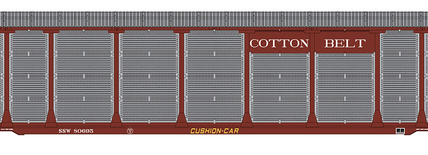 InterMountain Railway 482104-01  Tri-Level Auto Rack, Cotton Belt #80530