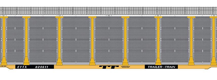 InterMountain Railway 482107-01  Tri-Level Auto Rack, Chicago & North Western - Yellow #701203