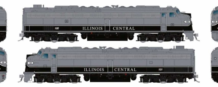 Rapido Trains 28317 EMD E8A + E8A w/HEP, Illinois Central #100/101