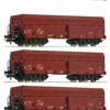 Roco 6600044   3 piece set: Self unloading hopper wagons, PKP