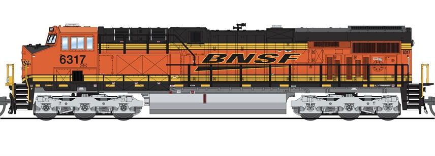 Broadway Limited Imports 7290 GE ES44AC, BNSF #6317, Swoosh Scheme (DCC/Sound)