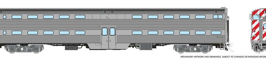 Rapido Trains 145098  Gallery Commuter Car: Cab Coach: Painted, Unlettered