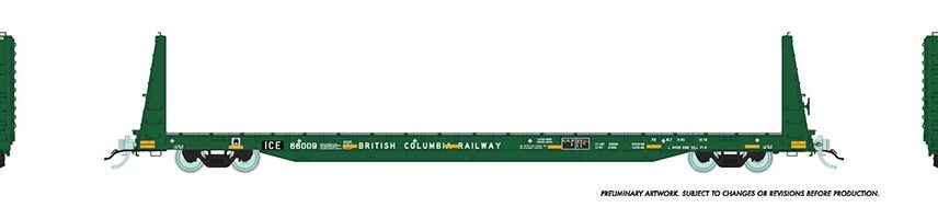 Rapido Trains 147010-1  Marine Industries Bulkhead Flatcar: Iowa Chicago & Eastern (ex BC Patch) #66004
