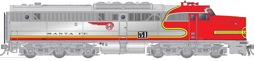 Rapido Trains 23545  PA-1, AT&SF (Repowered): #51L (DCC/Sound)