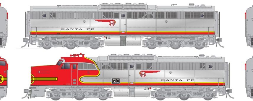 Rapido Trains 23546  PA-1 + PB-1, AT&SF (Repowered): #51A + 51C (DCC/Sound)