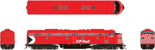 Rapido Trains 28015  EMD E8A, CP Rail - Action Red 5" Stripes #1801