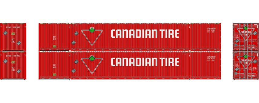 Athearn 28532  HO 60' Container, CDAU #618023 / 618100 (2 Pack)