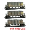 Micro Trains 98302209    N 3-Bay Weathered Hoppers 3-pk, CSX Black #292204, 292250, 292387