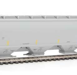 WalthersProto 105844  HO 67' Trinity 6351 4-Bay Covered Hopper, Bunge Corporation BNGX #20195 (gray, Yellow Conspicuity Stripes)