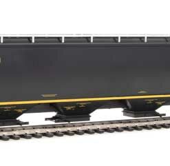 WalthersProto 105861  HO 67' Trinity 6351 4-Bay Covered Hopper, Trinity Industries Leasing TILX #570046 (black, gold; 75th Anniversary Logo)