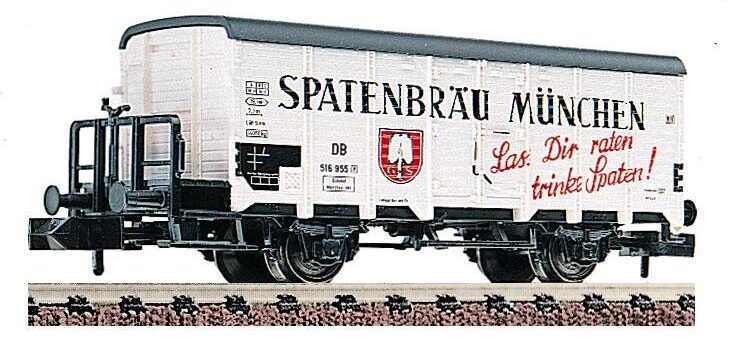Fleischmann 8347   N Refrigerated car with brakeman's platform "Spatenbräu Munich", DB