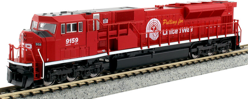Kato 176-5628   N EMD SD90/43MAC, CP #9159  Pulling for United Way