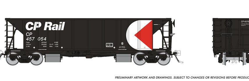 Rapido Trains 158003-1  HO NSC Ballast Hopper, CP Rail #457017