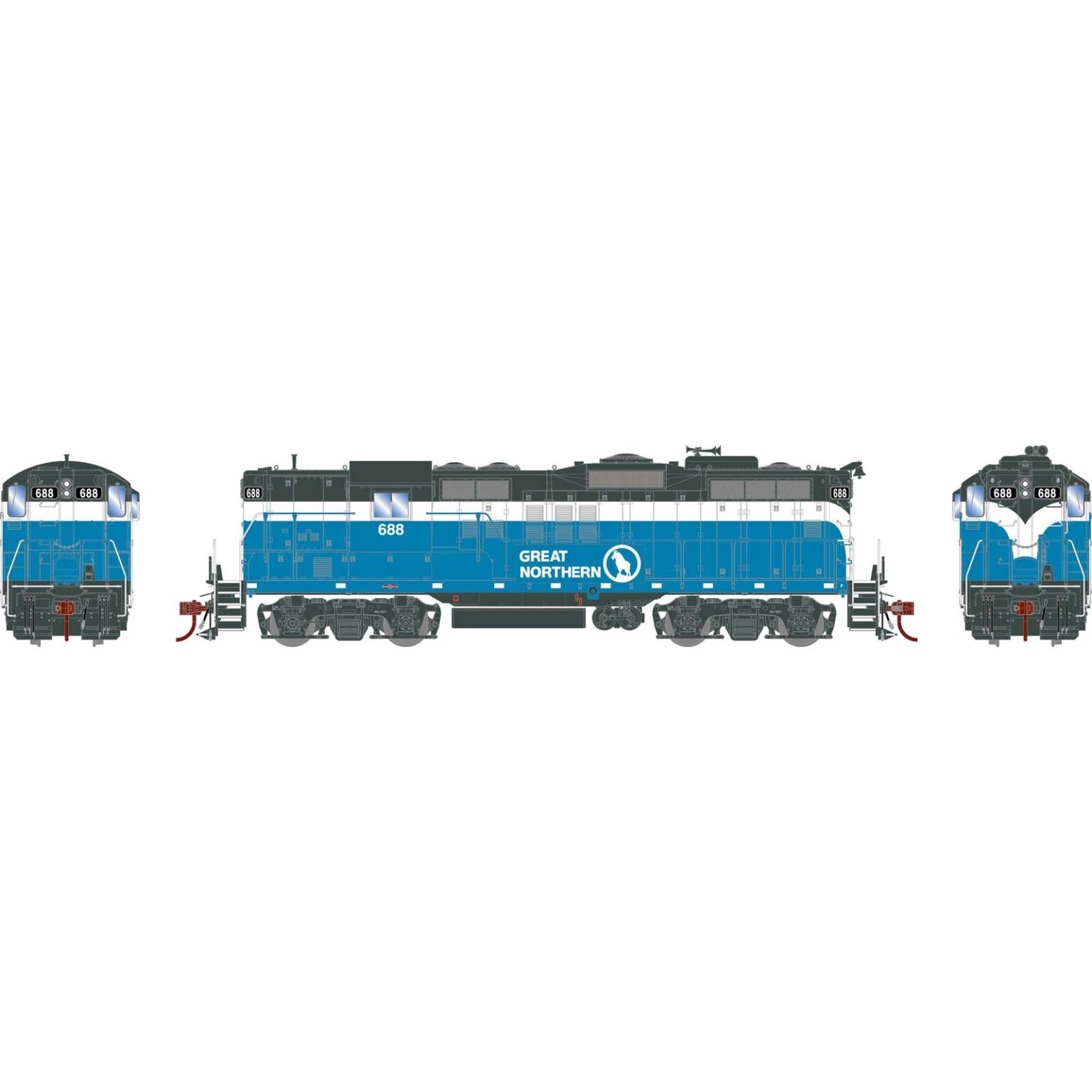 Athearn Genesis 82276   HO GP9 Locomotive, GN #688