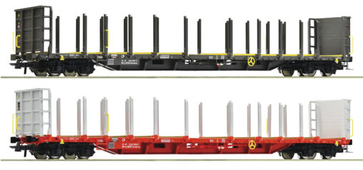 Roco 76021  2 piece set: Wood transport wagons, ÖBB