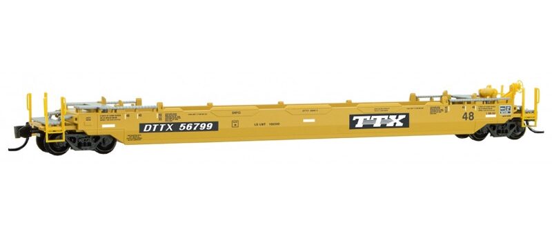 Micro Trains 13500064   48’ Husky Stack Well Car, TTX #56799