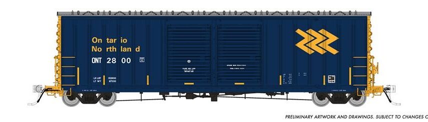 Rapido Trains 170009-4  HO PC&F B-70-69 Boxcar, Ontario Northland #2807