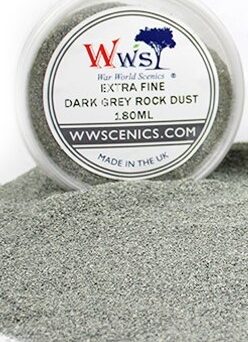 WWScenics   Extra Fine Dark Grey Rock Dust 180ml