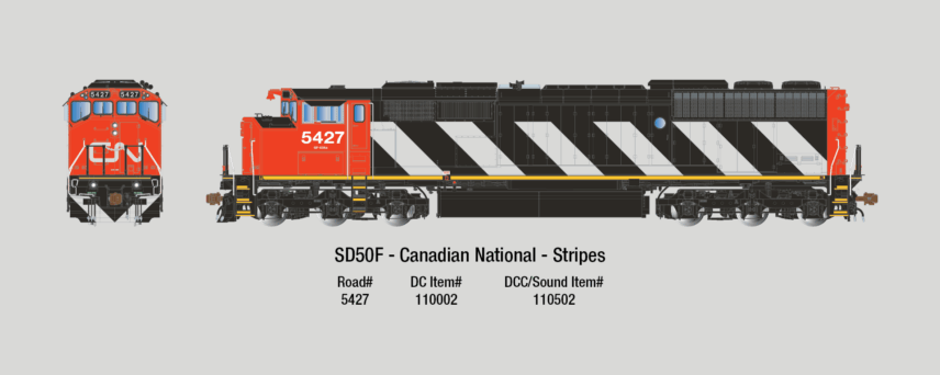 Aurora Miniatures 110002  HO GMDD SD50F, CN (Stripes) #5427 DC