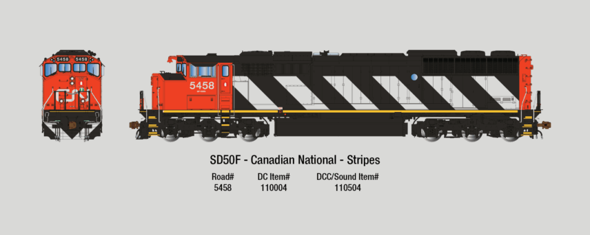 Aurora Miniatures 110004  HO GMDD SD50F, CN (Stripes) #5458 DC